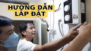 Hướng Dẫn Lắp Đặt Và Sử Dụng Máy Nước Nóng Panasonic DH4RP1VW Có Bơm Trợ Lực Điện Nguyên Hùng Phát [upl. by Aitret]