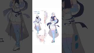 Winter Character Design Process ❄️ [upl. by Yadroc]