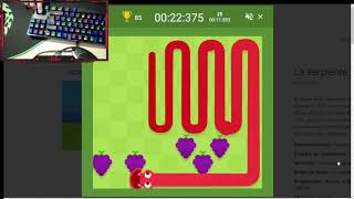 Google Snake Game SpeedRun  29313  Classic Mode Fast  5 Apples  Small Map [upl. by Jule]