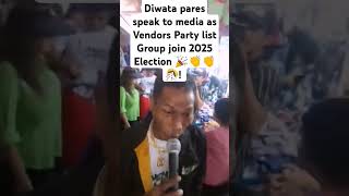 Diwata pares Speak to media as Vendors Party list Group join 2025 Election [upl. by Aeslahc]