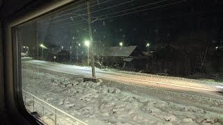 Поездка на поезде 21 из Мурманска в СанктПетербург зимой в полярную ночь часть 1 [upl. by Hooper]