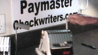 Paymaster CheckWriter Model 8000 [upl. by Trebla]