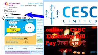 CESC Bill Payment Online  CESC Electricity Bill Online Payment Bengali  Internet [upl. by Ahsilif]