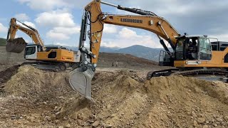 Two Brand New Liebherr Excavators In Action  SotiriadisLabrianidis Construction Works 646F [upl. by Anotal]