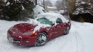 C6 Corvette Michelin XIce Snow Tires Best Snow Tire for Sports Cars [upl. by Odnamla]