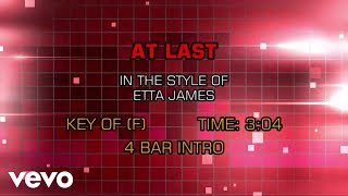 Etta James  At Last Karaoke [upl. by Pavlov]