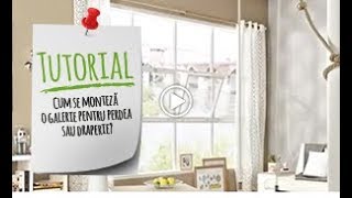 Cum se montează o galerie pentru perdea sau draperie Tutorial Video Leroy Merlin [upl. by Nayhr]