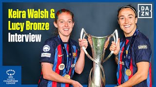 Bronze amp Walsh Reveal All About Winning The UWCL Life In Barcelona Learning Spanish amp More [upl. by Rennerb]