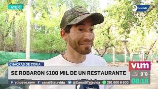 Robaron 100 mil de un restaurante de Chacras de Coria [upl. by Oatis]