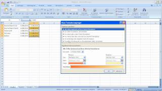 Excel 2007  Prozentuale Abweichungen hervorheben [upl. by Nodnrb]