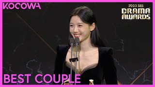 Best Couple Award Winners Song Kang amp Kim Yoo Jung  2023 SBS Drama Awards  KOCOWA [upl. by Aneeuqal809]