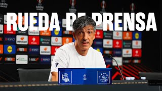 RUEDA DE PRENSA 2310  Imanol Alguacil   Real Sociedad  AFC Ajax [upl. by Enimassej]