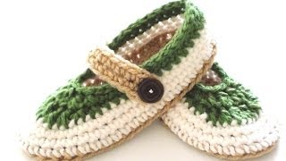 Crochet St Patty Slapper Slippers  Part 4  Band and Buttons [upl. by Afatsum]