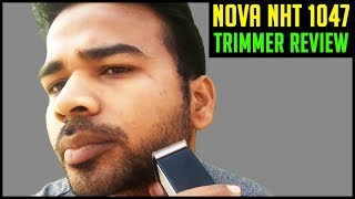 NOVA NHT 1047 TRIMMER REVIEW  HINDI  Budget Beard Trimmer for men [upl. by Chambers]