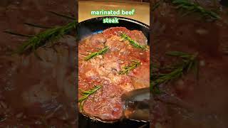 Homemade Steak with rosemary leaves delicious 😋 tara lets [upl. by Tobin]