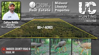 Exceptional 80Acre Hunting Property Located in Trempealeau County Wisconsin  Real Estate Video [upl. by Frasch]