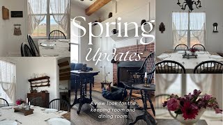 Spring Updates For The Keeping Room And Dining Room  Easter Tablescape [upl. by Naihr]