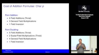 3rd BIU Winter School on Cryptography The basics of elliptic curves  Nigel Smart [upl. by Giule137]