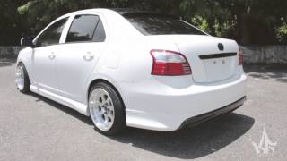 2006up Toyota Yaris Vios  Belta Body kit  JDM  Hellaflush  King Fiber Design [upl. by Ybur]