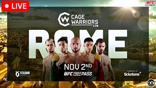 Cage Warriors 179 Paternò vs Bueno  LIVE STREAM  MMA Fight Companion  CW 179 Rome Italy [upl. by Briano]