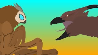 Rodan 2019 Vs Mothra 2019  Animation [upl. by Anaugal]