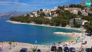 Baška Voda plaža Podluka  uživo 02072021 [upl. by Harlow]