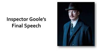 Inspector Gooles Final Speech Analysis An Inspector Calls [upl. by Eolcin462]