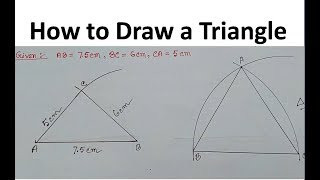 How to draw a triangle with given sides [upl. by Imnubulo]