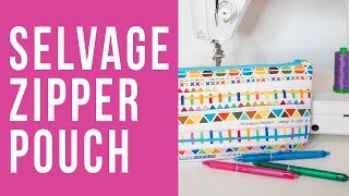 Ask Sara Selvage Zipper Pouch [upl. by Rehpotsrik]