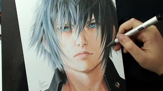 DRAWING CHALLENGE  Noctis Lucis Caelum  Final Fantasy XV [upl. by Harol]