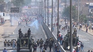 Jornada de violencia durante la manifestación contra el peaje de Puente Piedra [upl. by Eniaral]