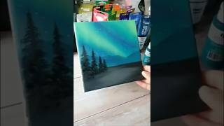 Aurora night sky ✨Easy acrylic painting for beginners 150 challenge [upl. by Nohcim]