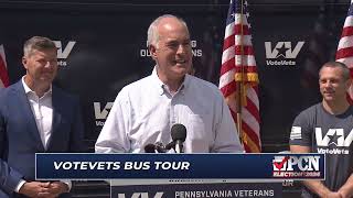 Election 2024 VoteVets Bus Tour Press Conference with Sen Bob Casey 081224 [upl. by Poler]