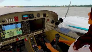 Xplane 12 FlyShirley Artificial Intelligence AI ride along in the Diamond DA42 from RDU to FAY [upl. by Ealasaid797]