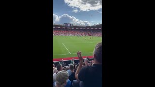 Man Utd fans singing SANCHO AND CAVANI chant at Southampton away with lyrics [upl. by Seniag759]