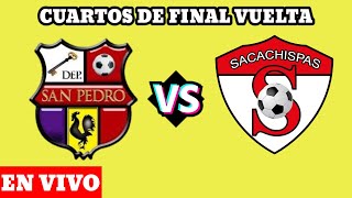 Deportivo San Pedro 1 Sacachispas 0 Grafica en vivo cuartos de final vuelta [upl. by Peggir]