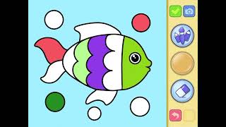 Colouring a fish Made for kids Part 13 [upl. by Elocal101]