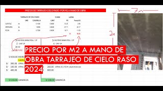 Precio tarrajeo de cielo raso por m2 2024 albañil construccion construction [upl. by Liryc]