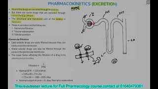 Drug Excretion amp clearance  Pharmacokinetics  General pharmacology  Bangla [upl. by Pravit]