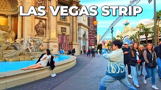 Las Vegas Strip  Thanksgiving Day 2024  November Walk [upl. by Retsevlis]