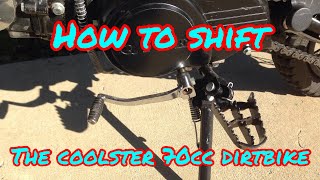 How To Shift The Coolster 70cc Dirtbike [upl. by Dawkins]