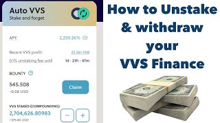 How to UnStake amp Withdraw your VVS Finance [upl. by Kariv524]