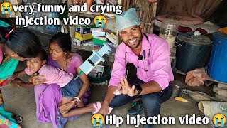 injection video baby crying  Injection video baby crying on hip in hospital  injection video [upl. by Nylrem586]