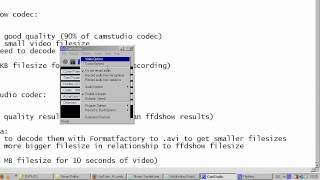 Quick Tutorial Camstudio best quality setting review ffdshow vs camtasia [upl. by Sivie]