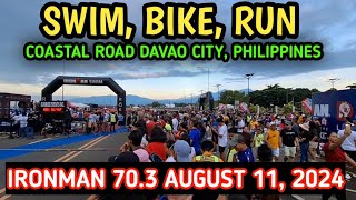 IRONMAN 703 SWIM 🏊‍♂️ BIKE 🚵‍♀️ RUN 🏃‍♂️ IN DAVAO CITY PHILIPPINES AUGUST 11 2024 COVERAGE [upl. by Gertrudis]