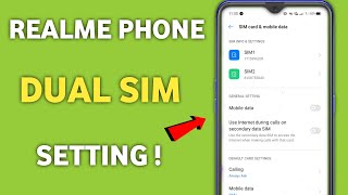 Realme Dual Sim Settings  Dual Sim SettingsRealme  Realme Phone Sim Setting [upl. by Adnilab382]