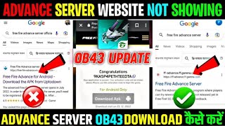 FF Advance Server  How To Download OB43 Advanced Server  Free Fire Advance Server Kaise Open Karen [upl. by Fretwell]