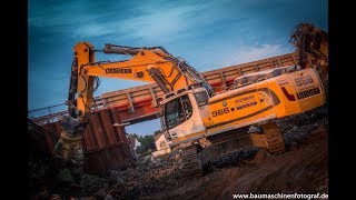 Brückenabbruch im Kreuz Aachen mit LIEBHERR R966 R936 R934 R916 VOLVO EC380E HRD CAT 336E [upl. by Louisa698]