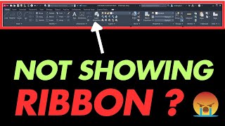 ribbon bar not showing in autocad fix it [upl. by Naujyt]