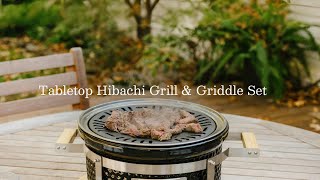 14quot Tabletop Hibachi Grill amp Griddle Set  Ash amp Ember [upl. by Bartholomew]